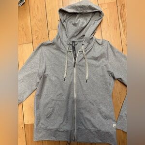 Vuori Heather Gray Zip-Up Hoodie
